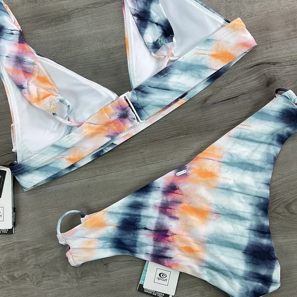 ☀️RIP CURL☀️ SURF TRIP V NECK BRALETTE SURF TRIP CHEEKY HIPSTER BIKINI SET